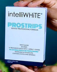 Before and after Prostrips whitening