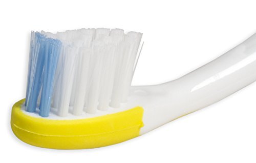 Close-up of soft DuPont bristles on PRO-SYS toddler toothbrush