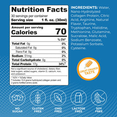 ProT Gold Liquid Collagen Shot label close-up