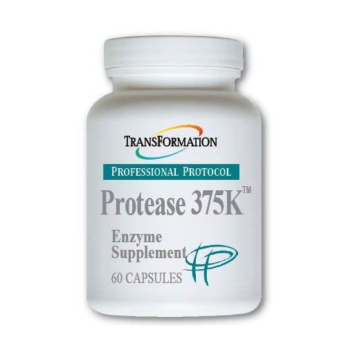 Protease 375K enzyme blend bottle with label