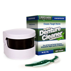Contents of ProTech Removable Appliance Care Kit showing cleaner, brush and brochure