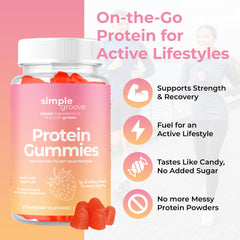 Active lifestyle with protein gummies as a recovery and energy snack