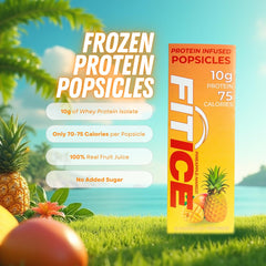 8-count pack of 10g protein frozen popsicles for kids and adults