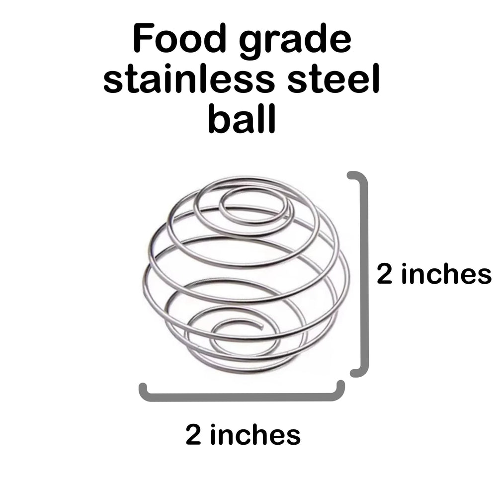 Close-up of stainless steel shaker balls showing durable finish