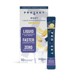 Protekt GABA L-Theanine sleep drink mix bottle with lemon ginger flavor