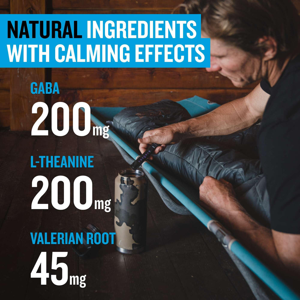 Melatonin-free bedtime drink mix dissolving in water