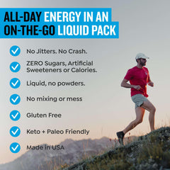 Protekt grape energy packet visual highlights convenient on-the-go caffeine for workouts.