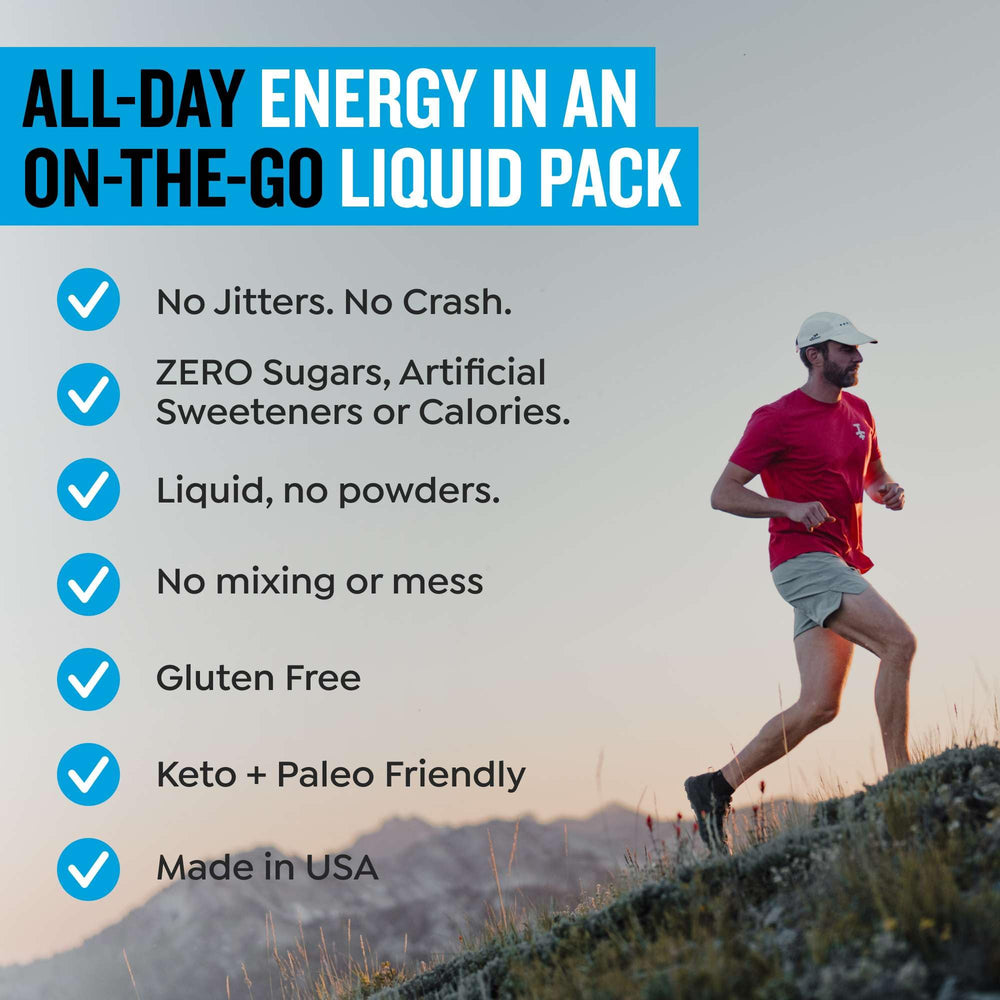 Protekt on-the-go liquid packs for portable energy during busy days.