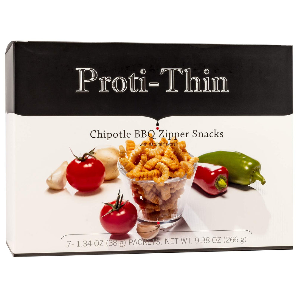 Product shot of Proti-Thin Chipotle BBQ Zipper Snacks 7-pack