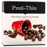 Proti-Thin chocolate-coated soy snacks with 15g protein and 160 calories per serving