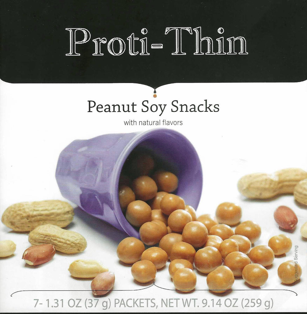 Proti-Thin Peanut Soy Snacks – 15g protein per serving, 170 calories per serving.