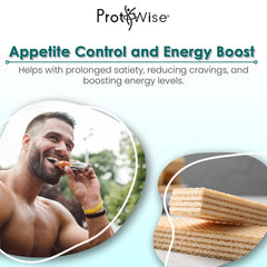 ProtiWise Lemon wafers 5-serving box highlights keto-friendly, low-carb snacking options.