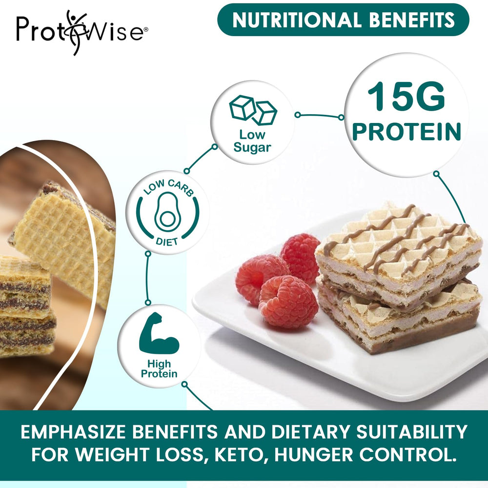 ProtiWise Lemon wafers cross-section reveals crisp texture and protein-rich interior for fast nourishment.