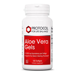 Protocol Aloe Vera Gels bottle label - 100 softgels