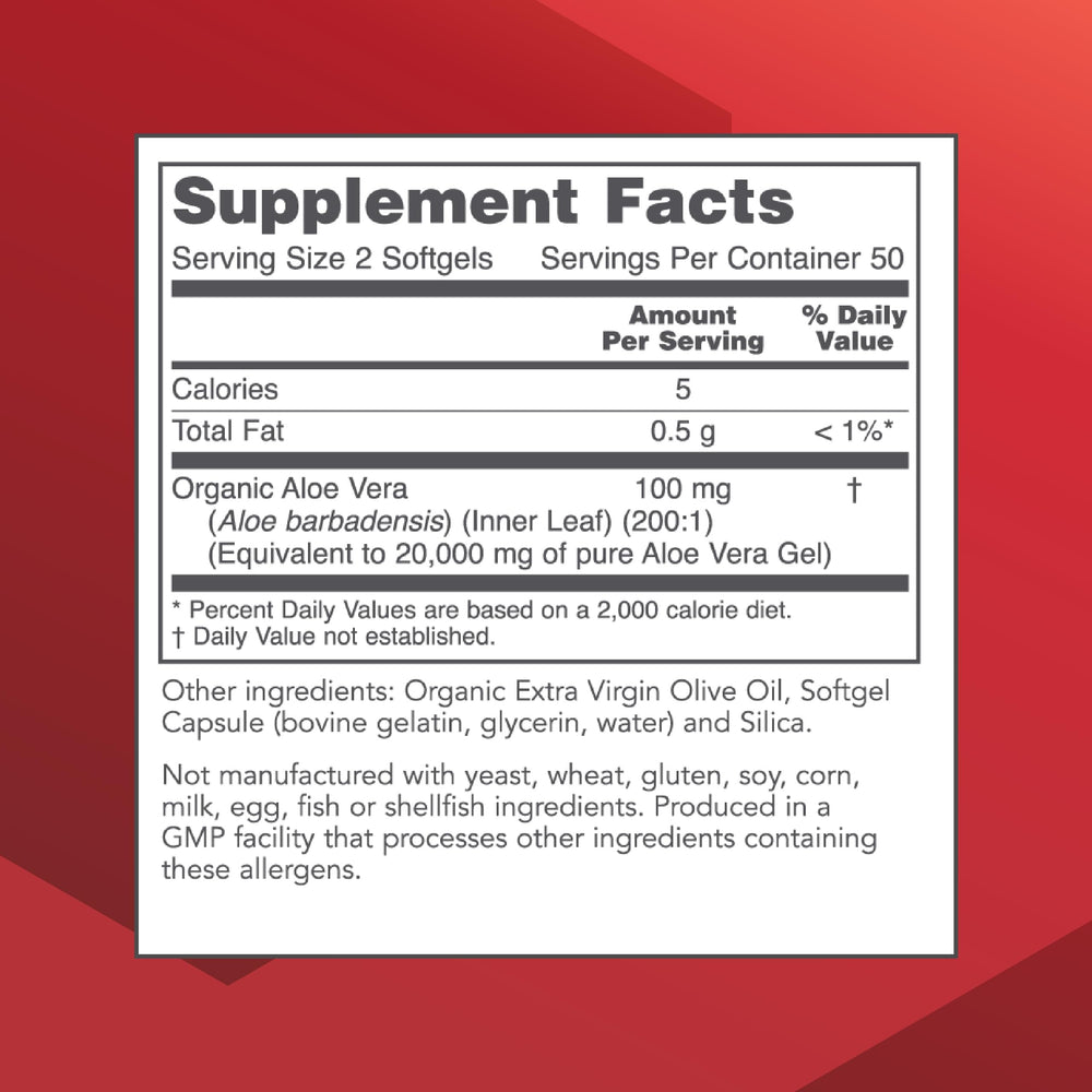 Close-up of Protocol Aloe Vera Gels softgels