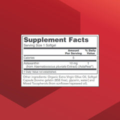 Protocol Astaxanthin 10mg Softgels bottle label