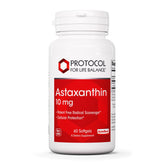 Front view of Protocol Astaxanthin 10mg Softgels bottle