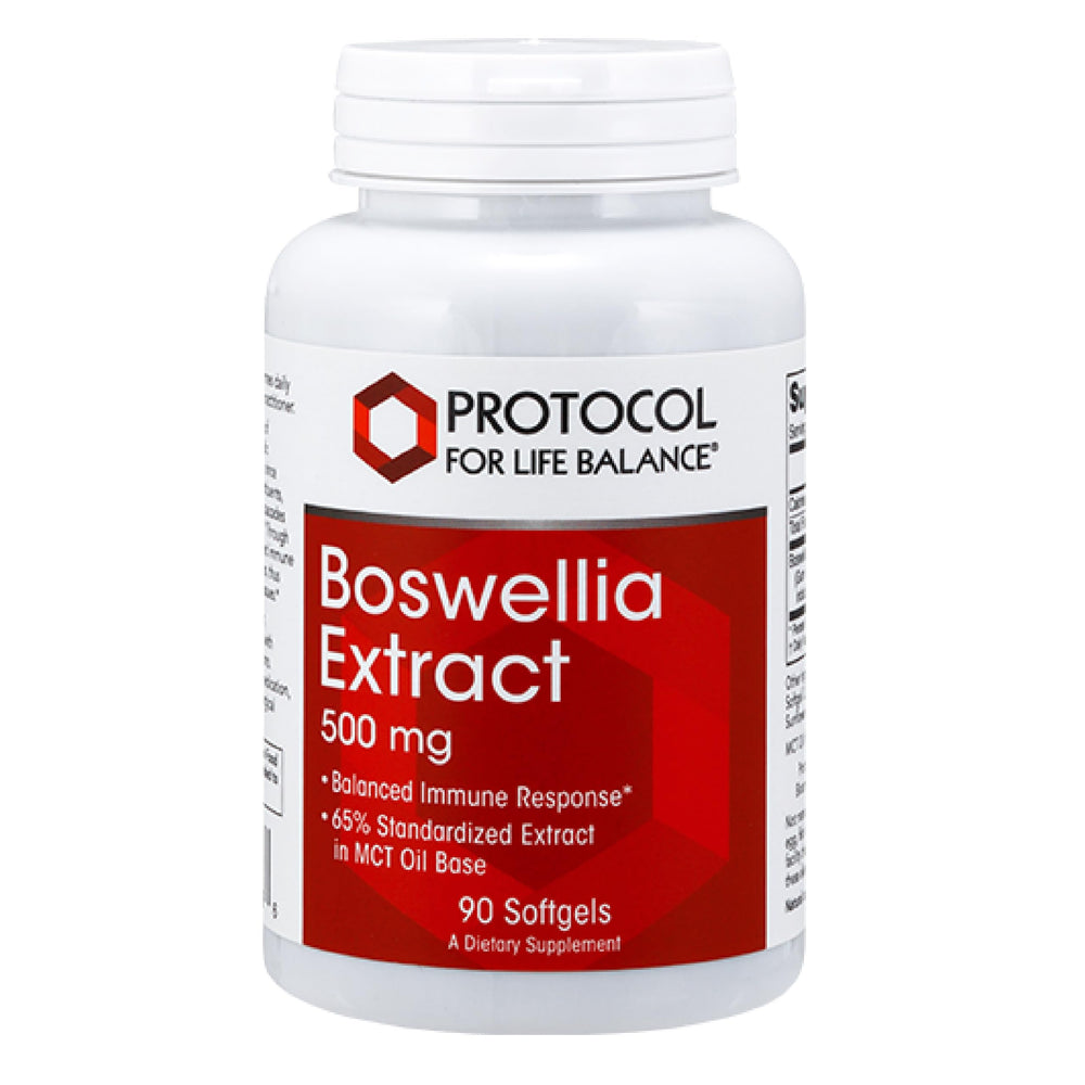 Protocol Boswellia Extract 500 mg softgel bottle with 90 capsules
