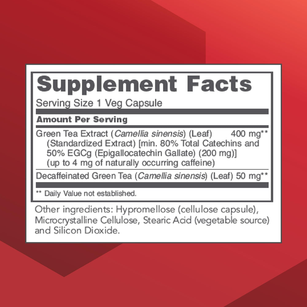 EGCg green tea extract capsules close-up
