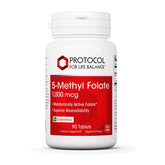 Bottle of Protocol For Life Balance 5-Methylfolate 1000mcg with 90 tablets
