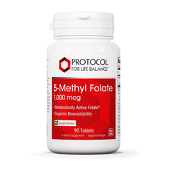 Bottle of Protocol For Life Balance 5-Methylfolate 1000mcg with 90 tablets