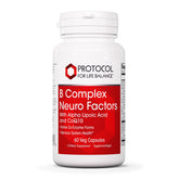 Protocol For Life Balance B Complex Neuro Factors bottle with 60 Veg Caps