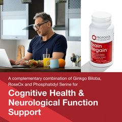 Brain Regain 90-count capsules ready for daily use