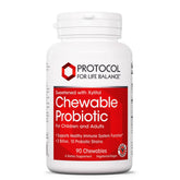 Front of Protocol For Life Balance Chewable Probiotic bottle with 90 chewables