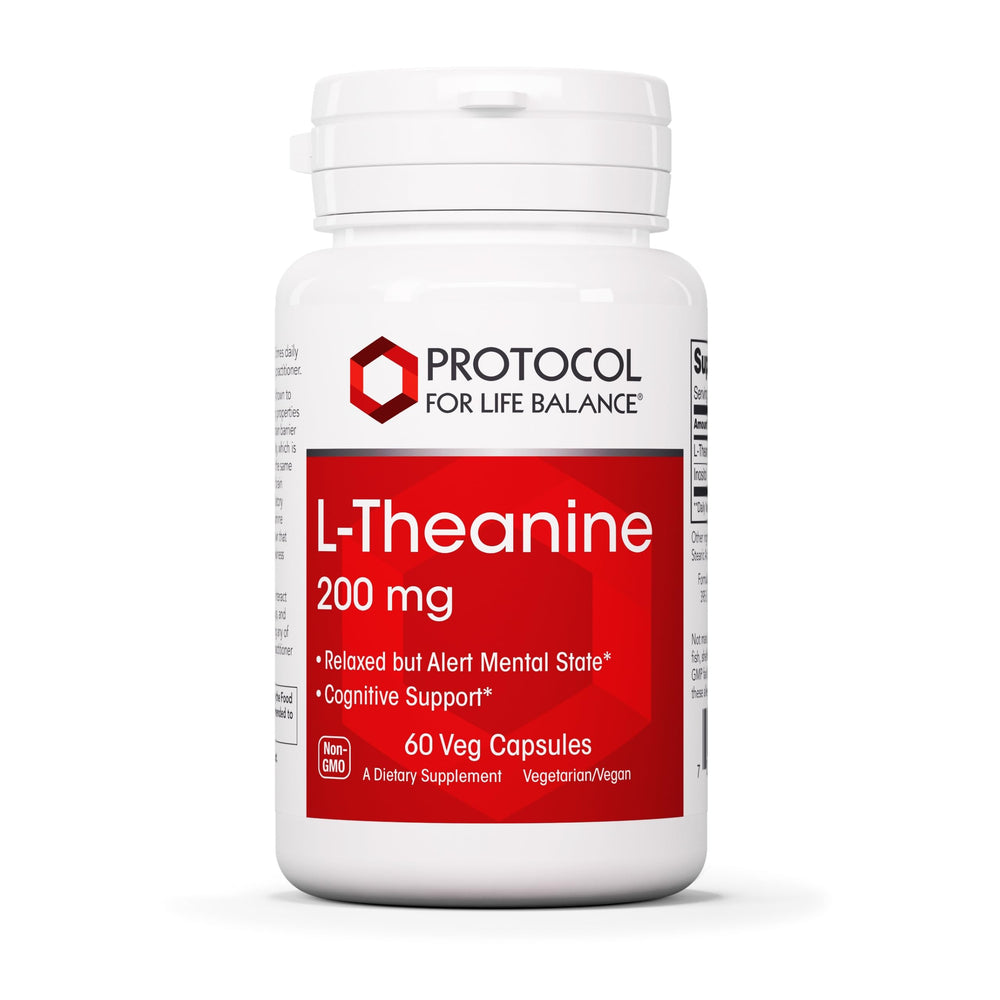 Protocol for Life Balance L-Theanine 200mg bottle front label