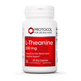 Protocol for Life Balance L-Theanine 200mg bottle front label