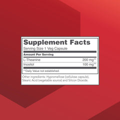 Close-up of L-Theanine 200mg capsule