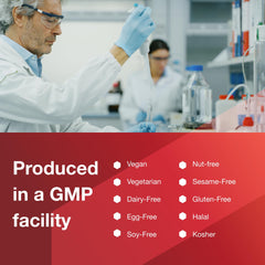 GMP quality assurance badge on product box