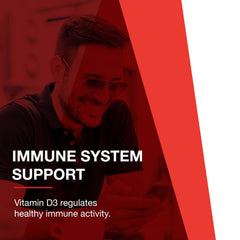 Graphic illustrating bone and teeth health benefits of Vitamin D3 1000 IU