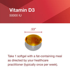 Front view of 50 softgels bottle