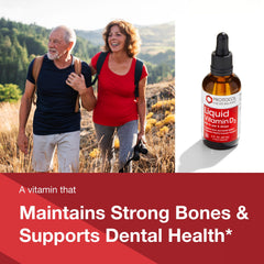 Serving of Vitamin D3 drops showing 400 IU