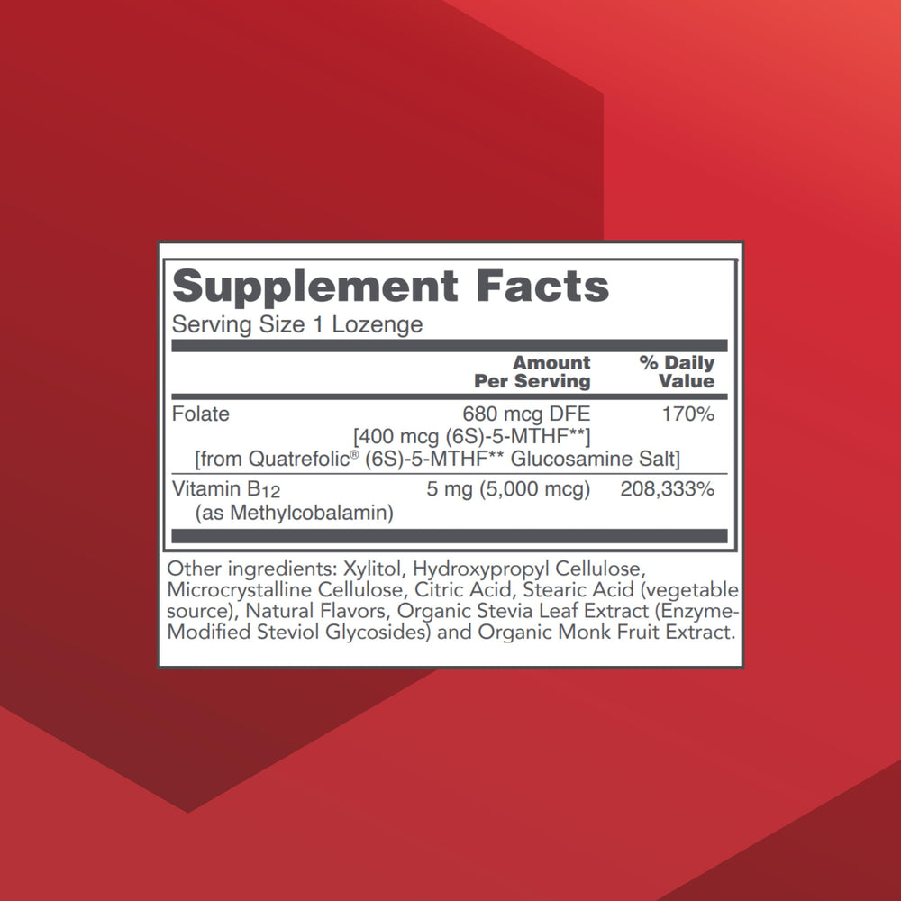 Close-up of Protocol Methyl B12 5,000mcg lozenge