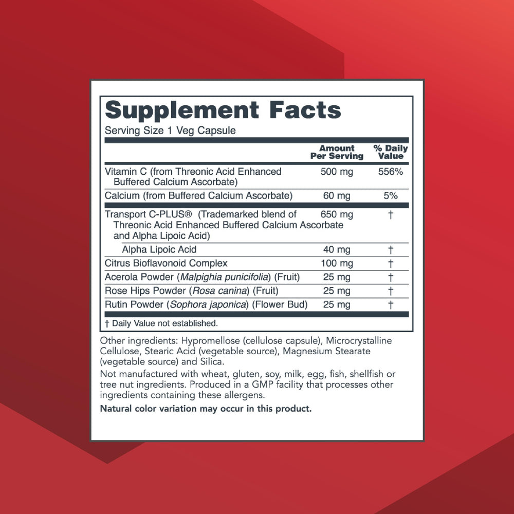 Close-up of Protocol Protosorb C 500 vegetarian capsules