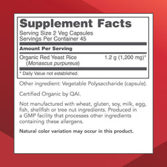 Front view of Protocol Red Yeast Rice 600 mg bottle
