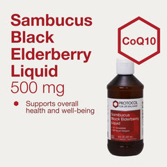 Ingredients panel of Protocol Sambucus Black Elderberry Liquid