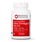 Front view of Protocol Ultra Omega-3 500mg EPA 250mg DHA softgels bottle