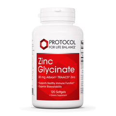 Protocol Zinc Glycinate 30mg bottle front