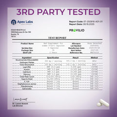 Non-GMO, allergen-free NAD+ supplement label