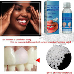 Heat fit beads shown for provisional teeth restoration