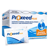 Proxeed Plus bottle with 30-count pack on display