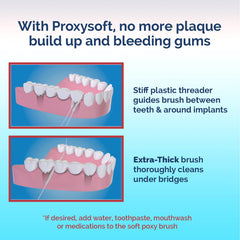 Dental floss threaders for bridges, implants, and braces