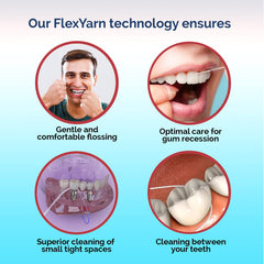 All-in-one cleaner for bridges and implants with floss