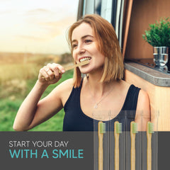 Gym and office settings with toothbrushes