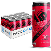 PRÜVIT Cherry Lightning Keto UP Drink can front promoting focused energy