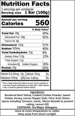 Close-up of Lemon Pepper Chicken & Sweet Potato flavor ingredients for Prymal Instinct Pemmicanesque