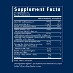 Active man taking PS Natural Testosterone Booster capsules for energy and vitality
